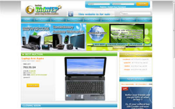 Product picture Penny Auction Swoopo Clone